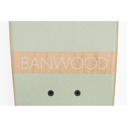 Skateboard din lemn, roți soft - Mint - BANWOOD