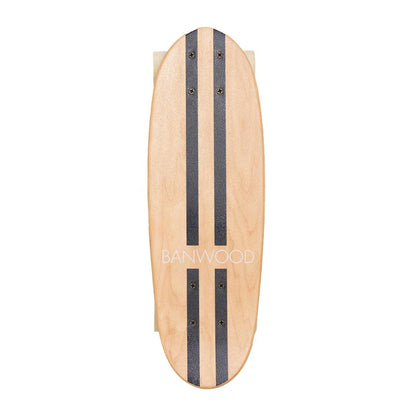 Skateboard din lemn, roți soft - Navy - BANWOOD