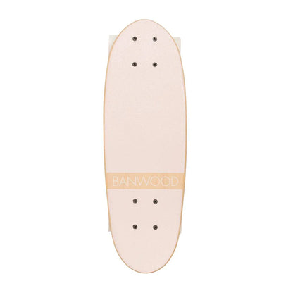 Skateboard din lemn, roți soft - Pink - BANWOOD