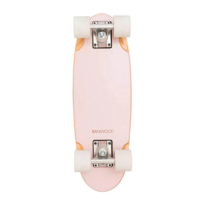 Skateboard din lemn, roți soft - Pink - BANWOOD