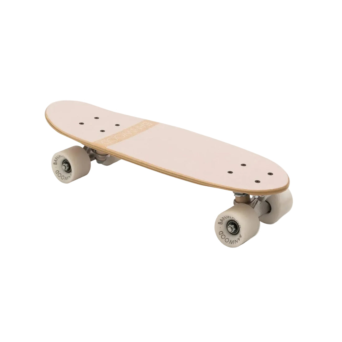 Skateboard din lemn, roți soft - Pink - BANWOOD
