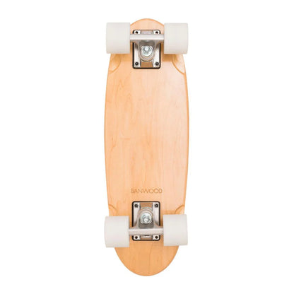 Skateboard din lemn, roți soft - Red - BANWOOD
