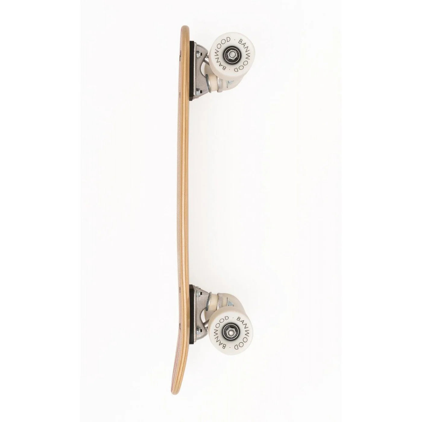 Skateboard din lemn, roți soft - Red - BANWOOD