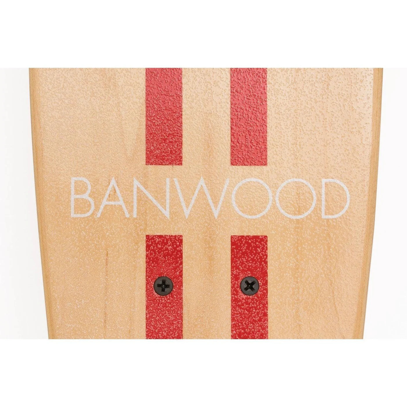 Skateboard din lemn, roți soft - Red - BANWOOD