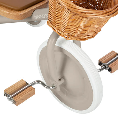 Tricicletă Vintage cu pedale, ghidon reglabil - Beige - BANWOOD