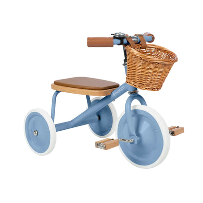 Tricicletă Vintage cu pedale, ghidon reglabil - Blue - BANWOOD