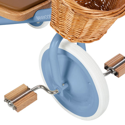 Tricicletă Vintage cu pedale, ghidon reglabil - Blue - BANWOOD