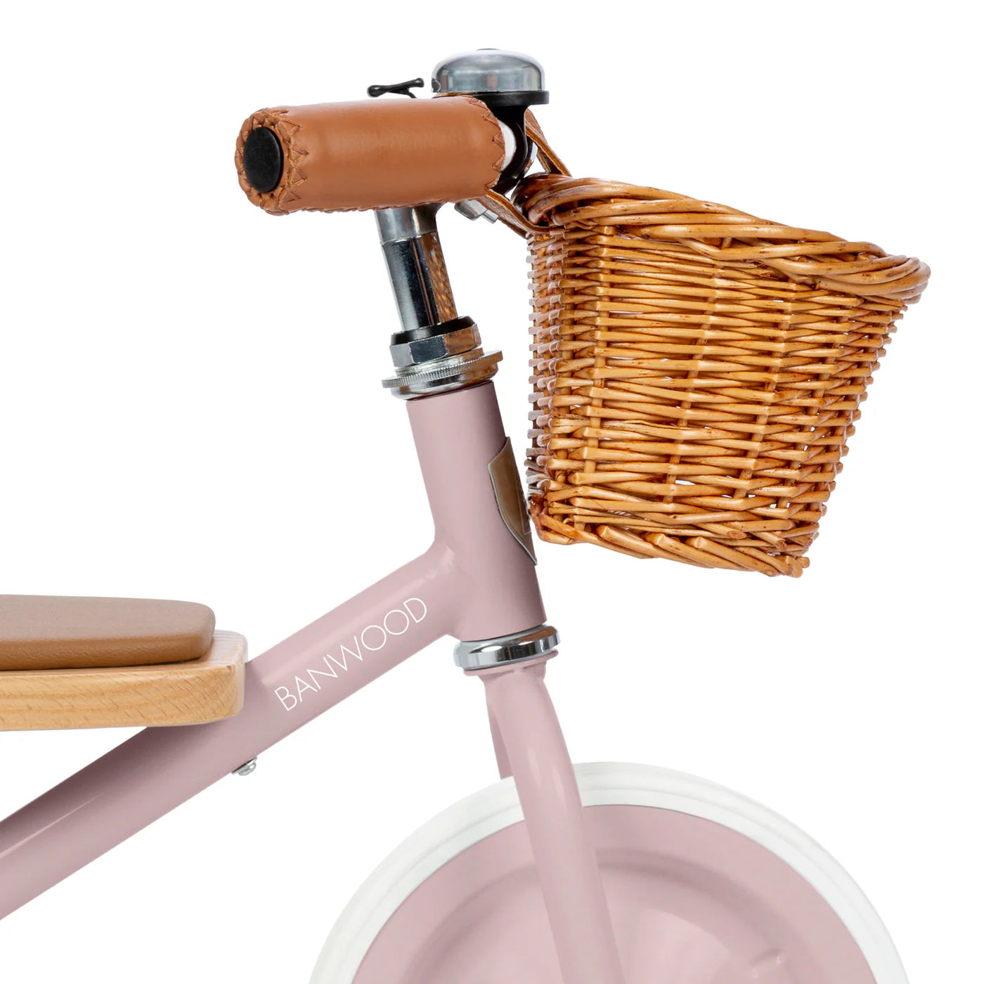 Tricicletă Vintage cu pedale, ghidon reglabil - Dusty Pink - BANWOOD