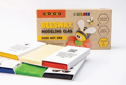 Plastilina naturala din ceara de albine, 6 culori - Medenka