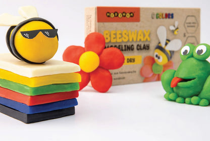 Plastilina naturala din ceara de albine, 6 culori - Medenka