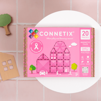 Set constructie magnetic, 20 piese - Charity Pack Pink – Connetix
