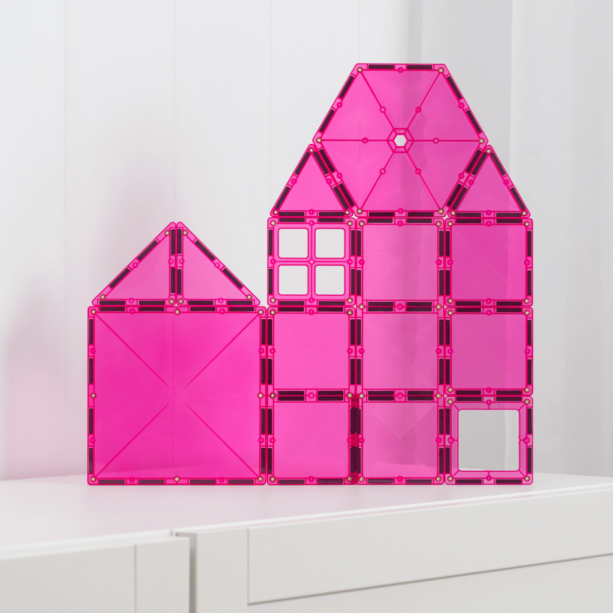 Set constructie magnetic, 20 piese - Charity Pack Pink – Connetix