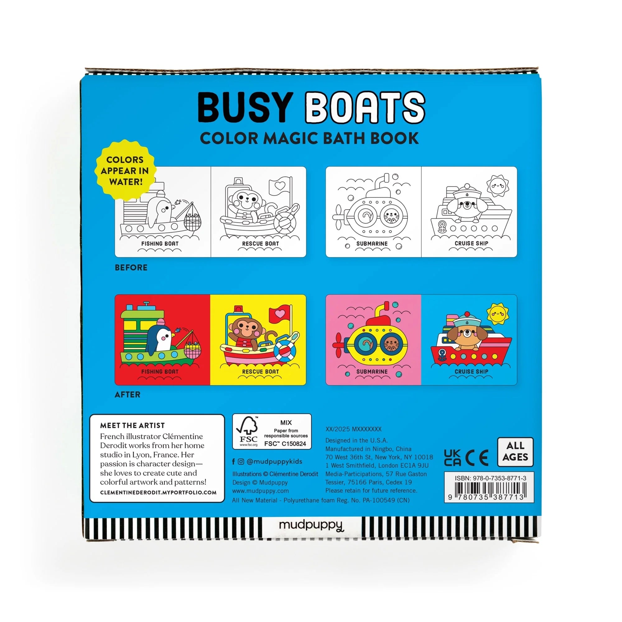 Carte pentru baie - Busy Boats - Mudpuppy