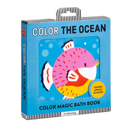 Carte pentru baie - Color The Ocean, Magic Color - Mudpuppy