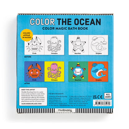 Carte pentru baie - Color The Ocean, Magic Color - Mudpuppy