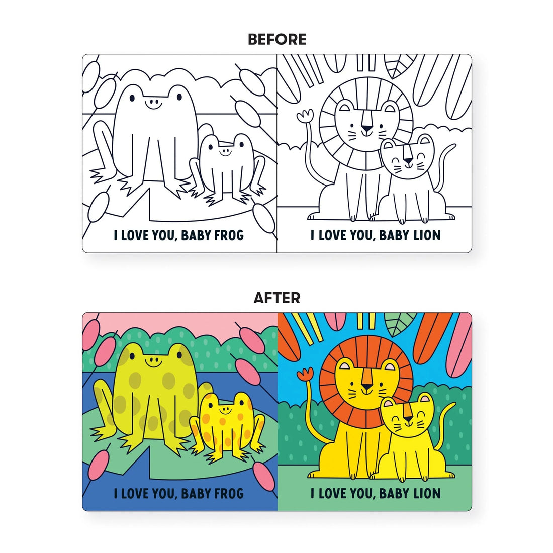 Carte pentru baie - I Love You, Baby, Magic Color - Mudpuppy