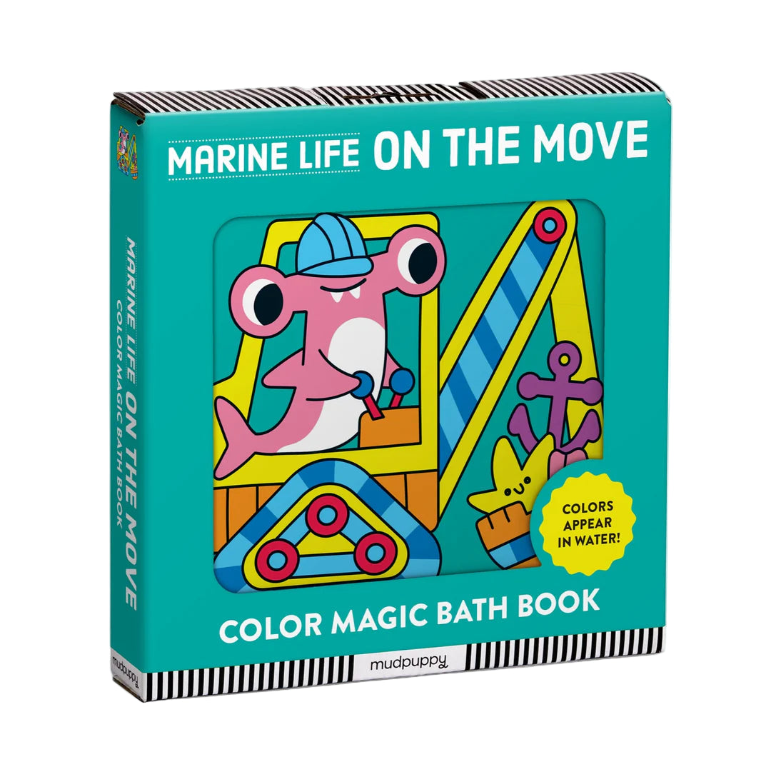 Carte pentru baie - Marine Life On the Move, Magic Color - Mudpuppy