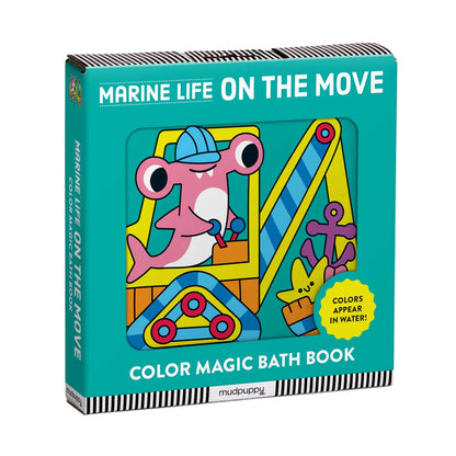 Carte pentru baie - Marine Life On the Move, Magic Color - Mudpuppy