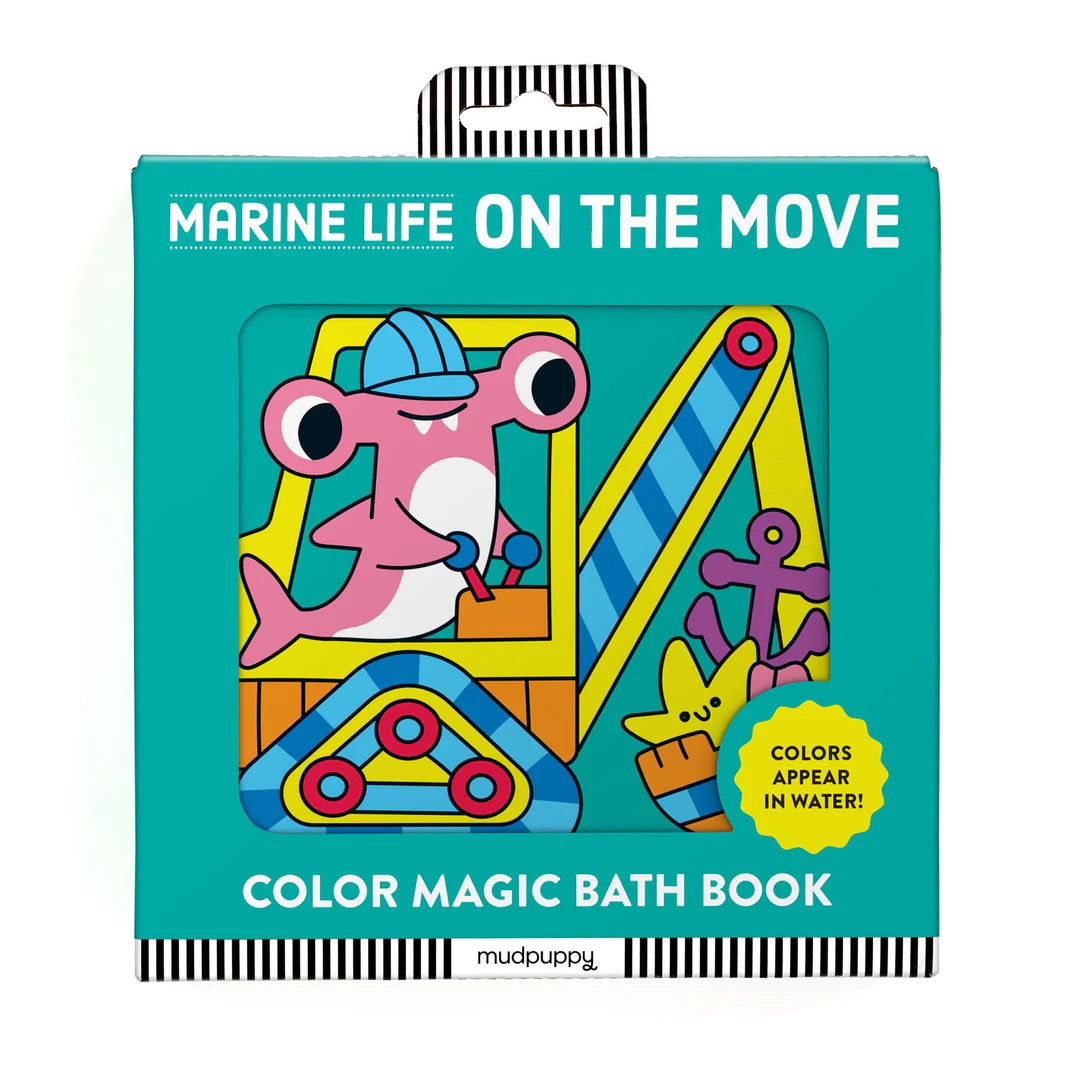 Carte pentru baie - Marine Life On the Move, Magic Color - Mudpuppy