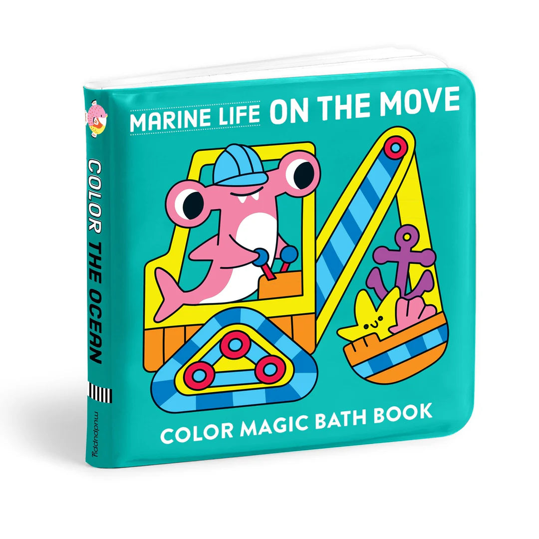 Carte pentru baie - Marine Life On the Move, Magic Color - Mudpuppy
