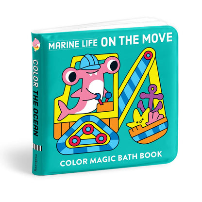 Carte pentru baie - Marine Life On the Move, Magic Color - Mudpuppy