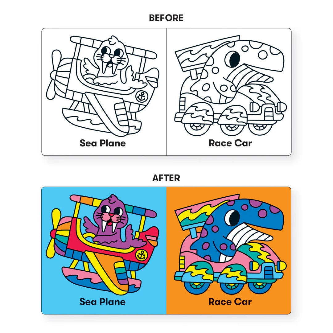 Carte pentru baie - Marine Life On the Move, Magic Color - Mudpuppy