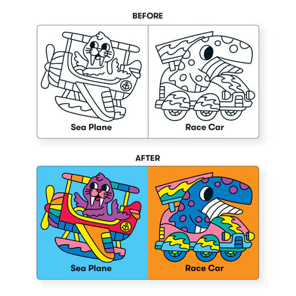 Carte pentru baie - Marine Life On the Move, Magic Color - Mudpuppy