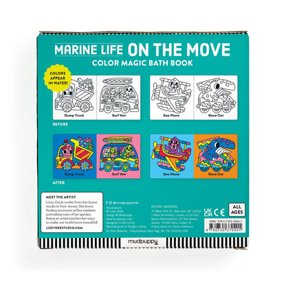 Carte pentru baie - Marine Life On the Move, Magic Color - Mudpuppy