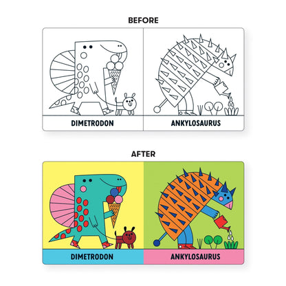 Carte pentru baie - Rub-a-Dub Dinos, Magic Color - Mudpuppy