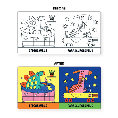 Carte pentru baie - Rub-a-Dub Dinos, Magic Color - Mudpuppy