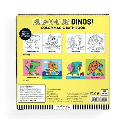 Carte pentru baie - Rub-a-Dub Dinos, Magic Color - Mudpuppy