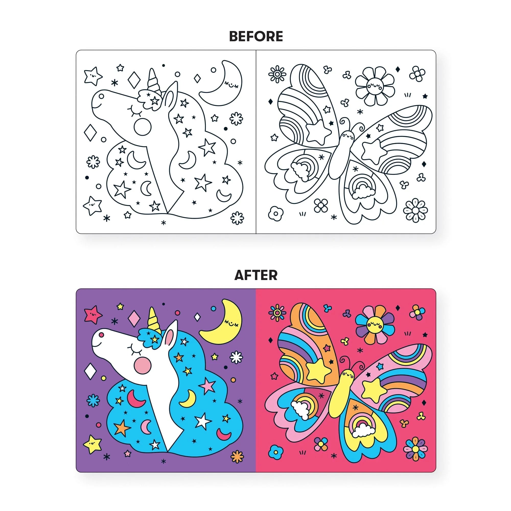 Carte pentru baie - Unicorn Dreams, Magic Color - Mudpuppy