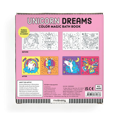 Carte pentru baie - Unicorn Dreams, Magic Color - Mudpuppy