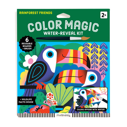 Kit pictură, Magic Water-Reveal - Rainforest Friends - Mudpuppy