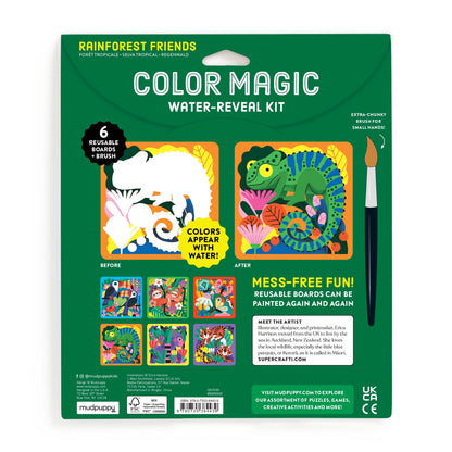 Kit pictură, Magic Water-Reveal - Rainforest Friends - Mudpuppy