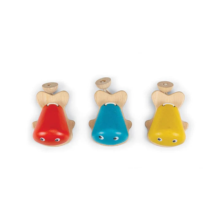 Castanieta din lemn - Pestisor galben - Plan Toys