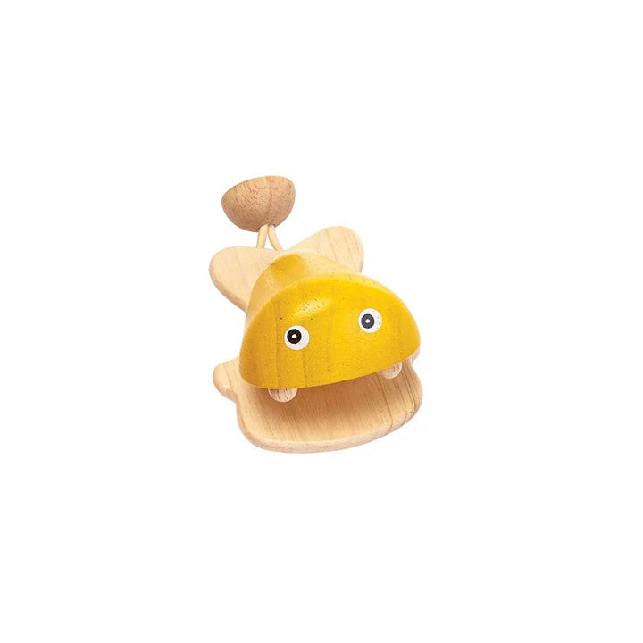 Castanieta din lemn - Pestisor galben - Plan Toys