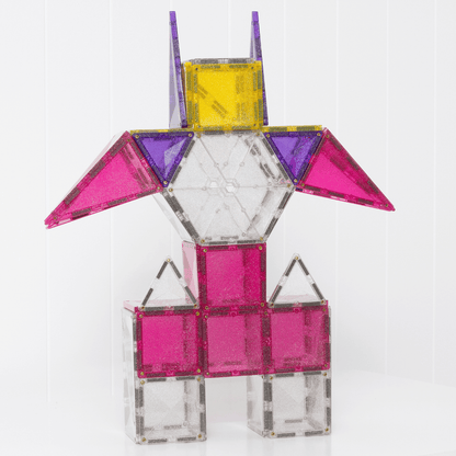 Set constructie magnetic, 56 piese - Glitter Unicorn Pack – Connetix