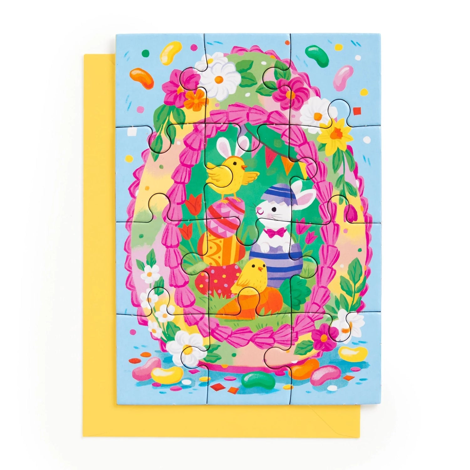 Puzzle felicitare - Egg-cellent Easter - Mudpuppy