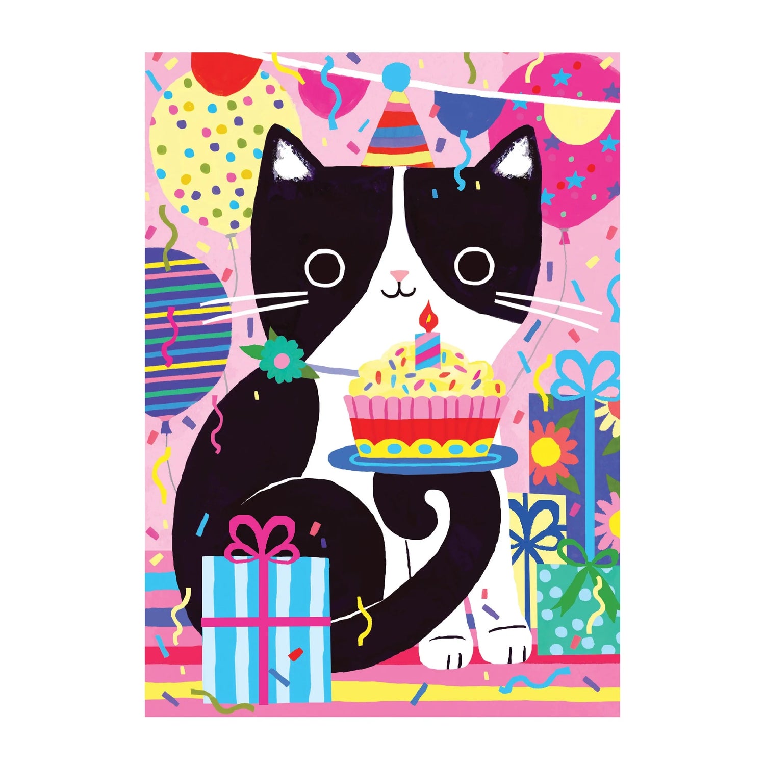 Puzzle felicitare - Purr-fect Cat Birthday - Mudpuppy