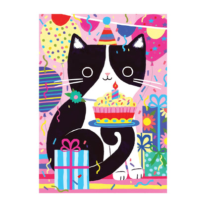 Puzzle felicitare - Purr-fect Cat Birthday - Mudpuppy