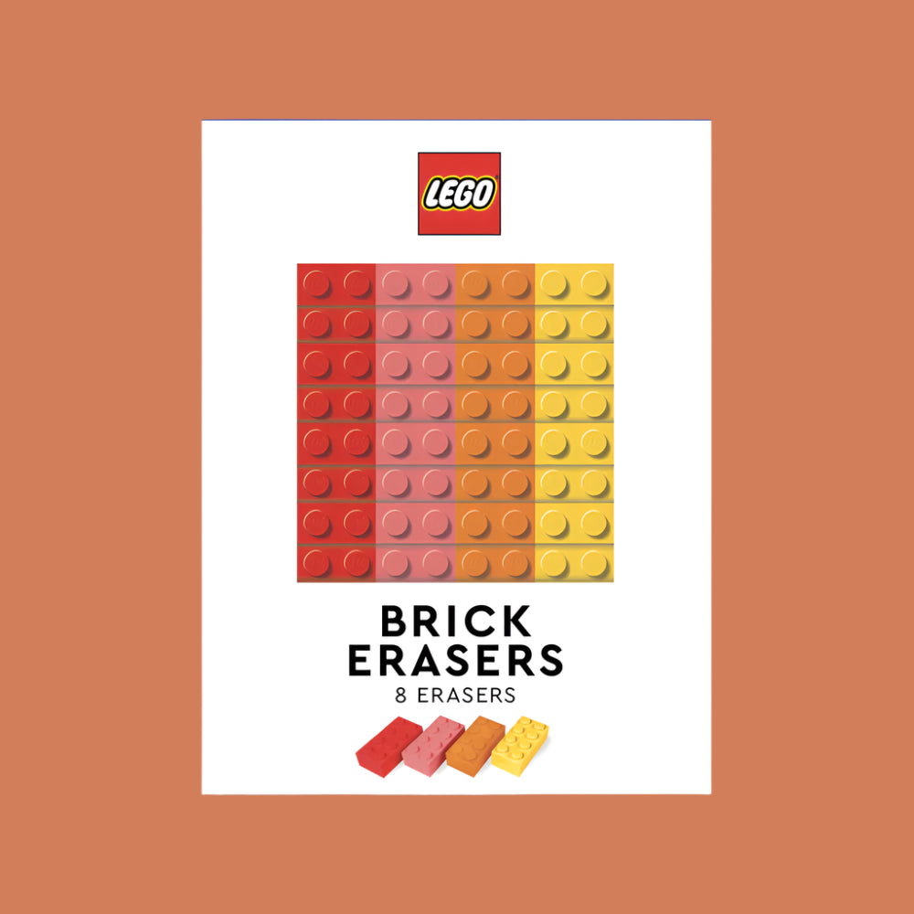 Set radiere, 8 buc - Brick Erasers, Touch Of Red - LEGO