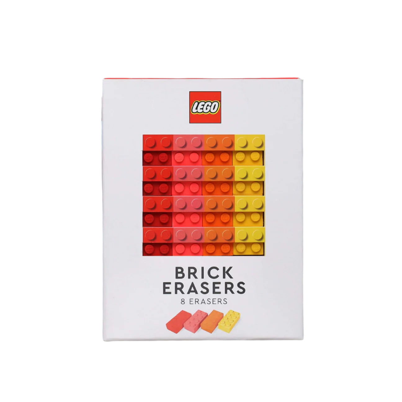 Set radiere, 8 buc - Brick Erasers, Touch Of Red - LEGO