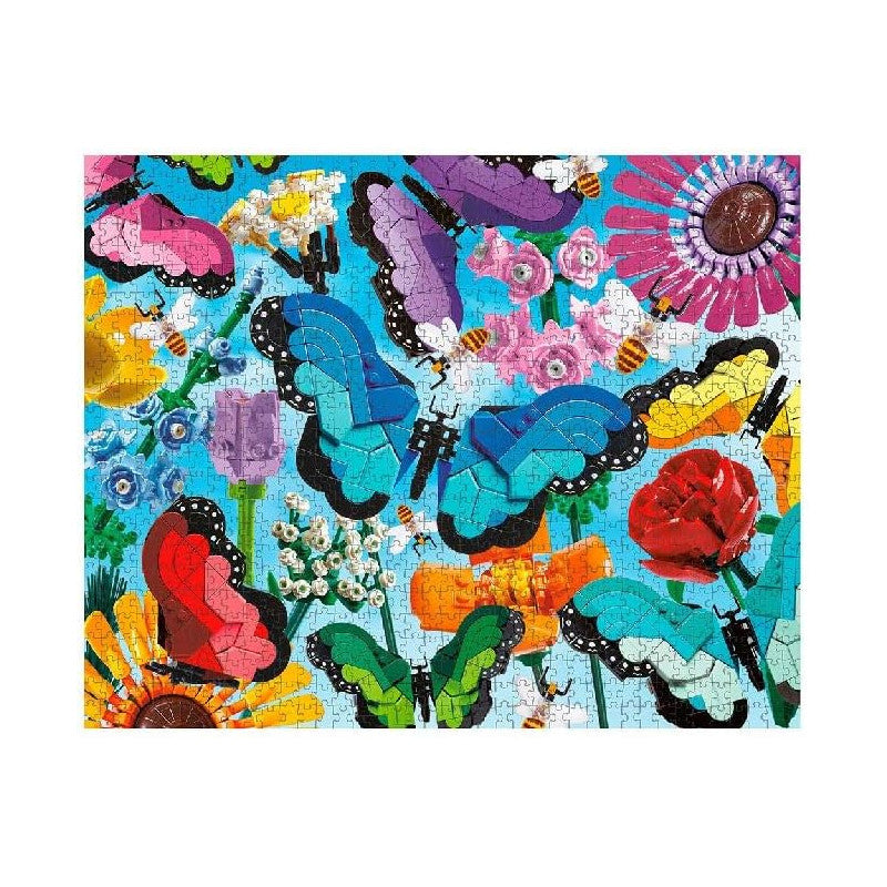 Puzzle de podea, 1000 piese - Butterflies &amp; Blooms - LEGO