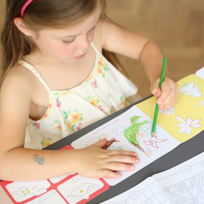 Carti luuungi pentru colorat, 2 buc - I Love Coloring Dinosaurs - Banana Panda
