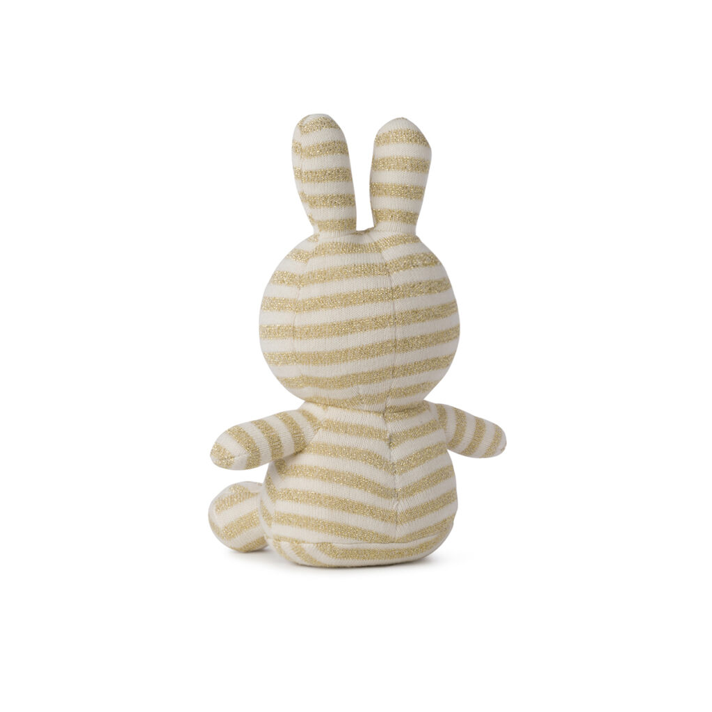Iepuras din bumbac organic tricotat - Stripe Cream - Miffy