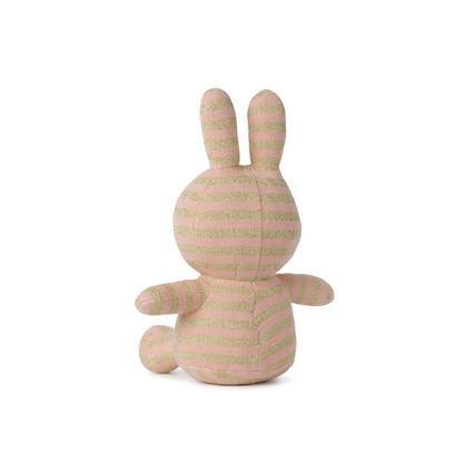 Iepuras din bumbac organic tricotat - Stripe Pink - Miffy