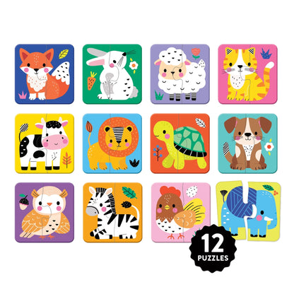 Cele 12 puzzle-uri cu animale My First Animals Mudpuppy