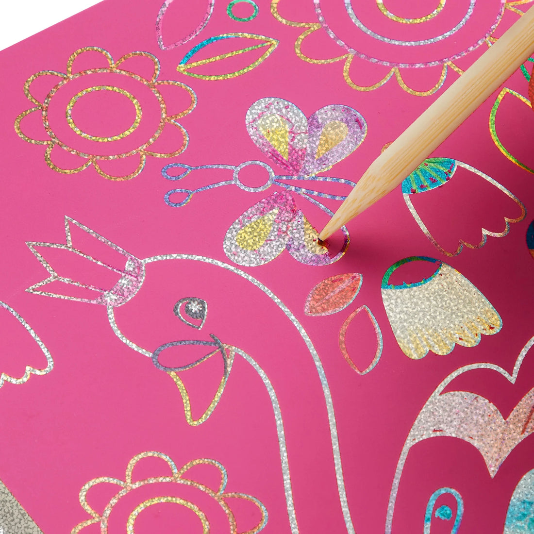 Set creativ de razuit, Scratch Magic - Unicorn Glam - Mudpuppy