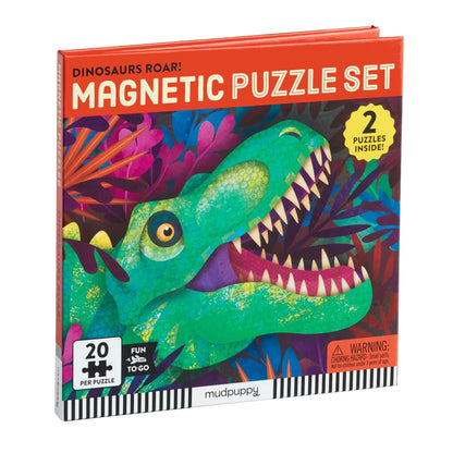 Puzzle magnetic, 2 în 1 - Dinosaur Roar! - Mudpuppy
